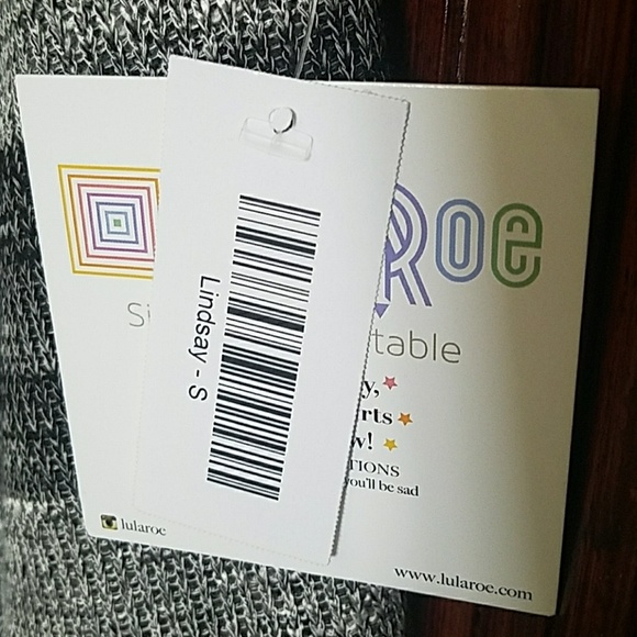 Lularoe S Black and Gray Lindsay - Picture 4 of 4